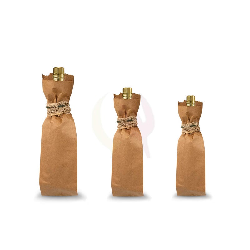 CulinWare Wine Paper Bags Brown Kraft, Unprinted Grocery Liquor Bags - Craft Bags 500/Pack (Pint) - Image 4